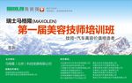 汽车美容 海报 绿白色展板