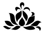 莲花黑白图案