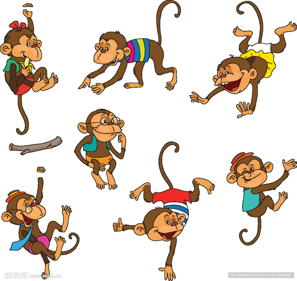 卡通可爱猴子