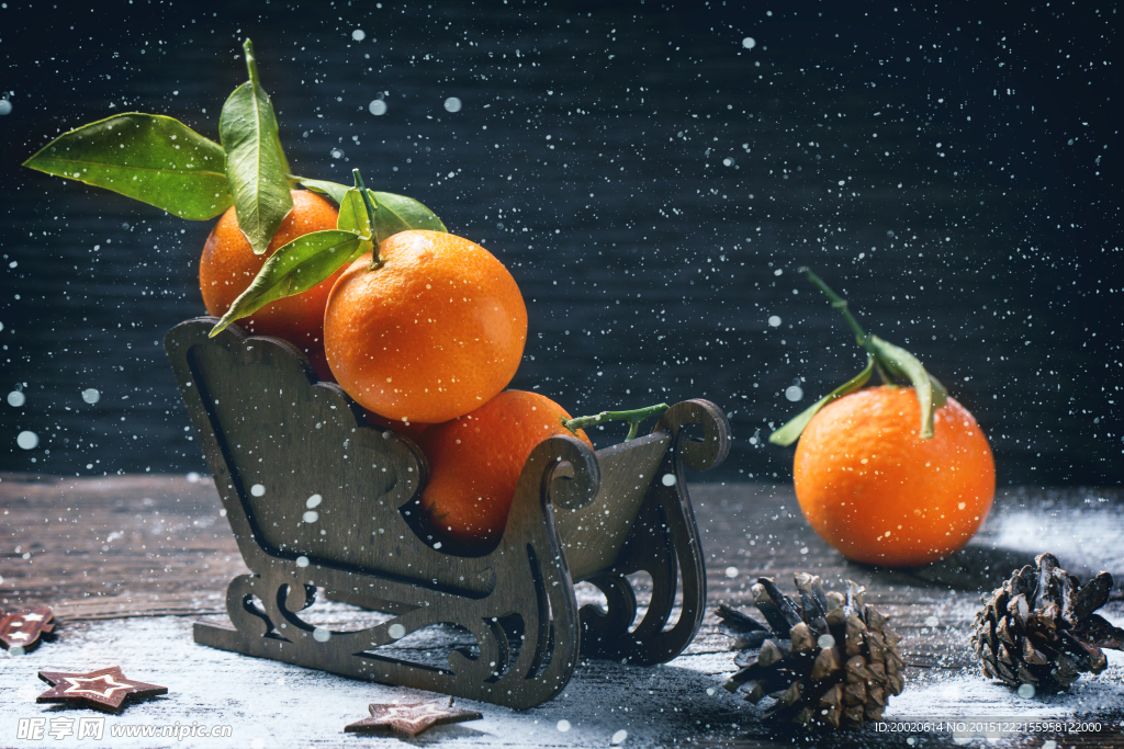 下雪的橘子
