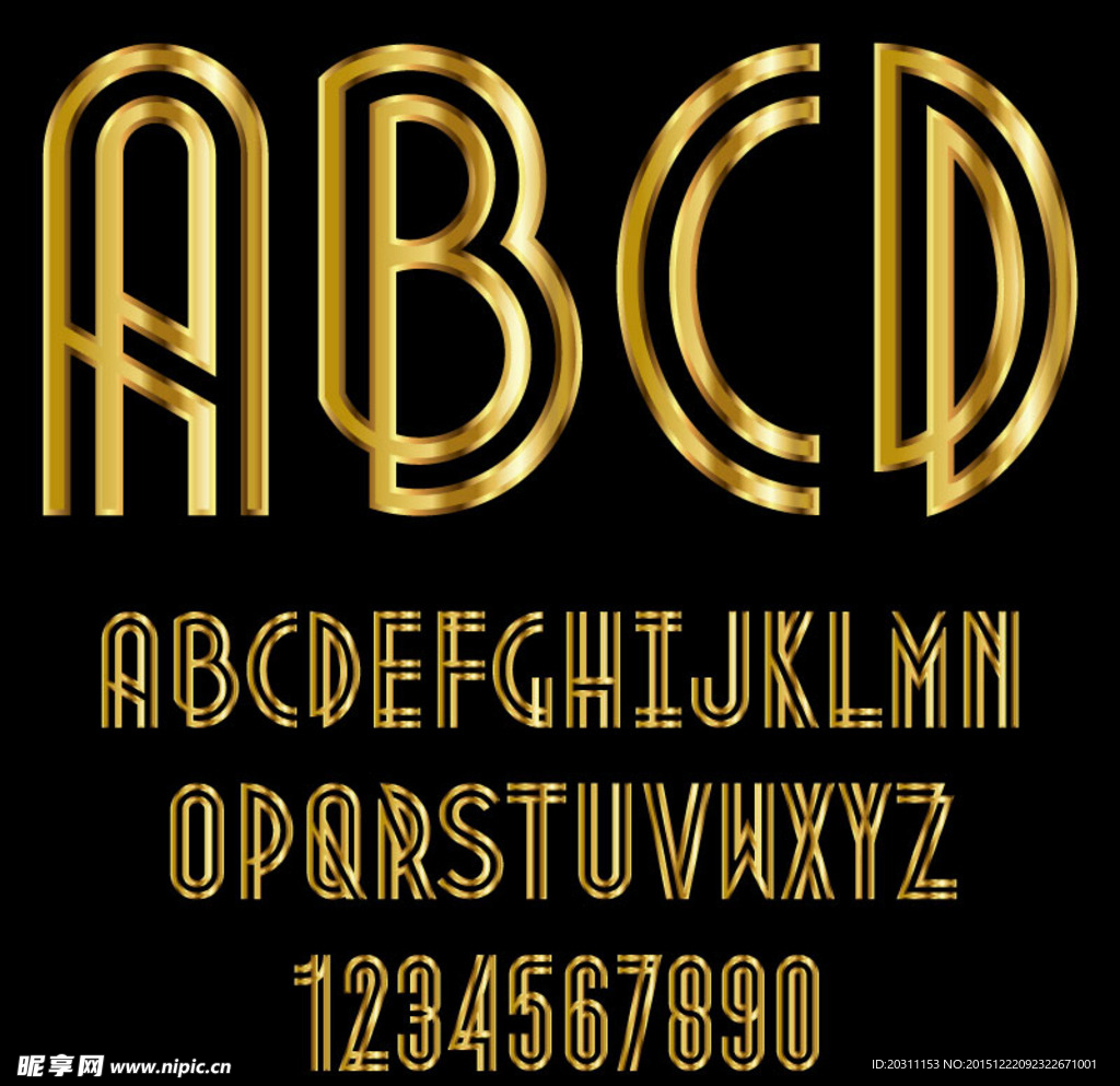 金色字母