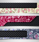 花纸金属banner