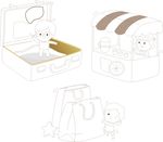 手提箱 包包 线条