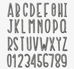 手绘字母与数字