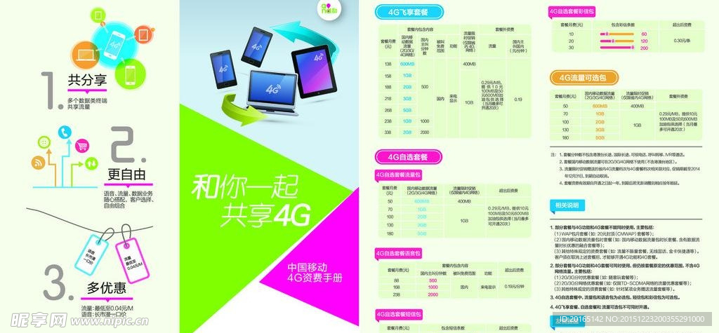 中国移动4g资费手册