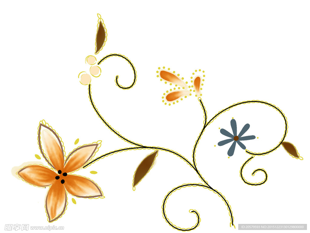 psd分层 花纹 底纹 边角