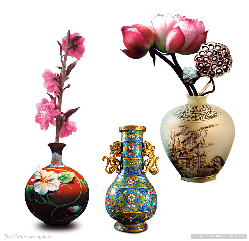 古典花瓶 花朵