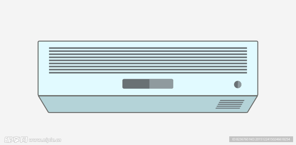 空调 扁平化 矢量插画