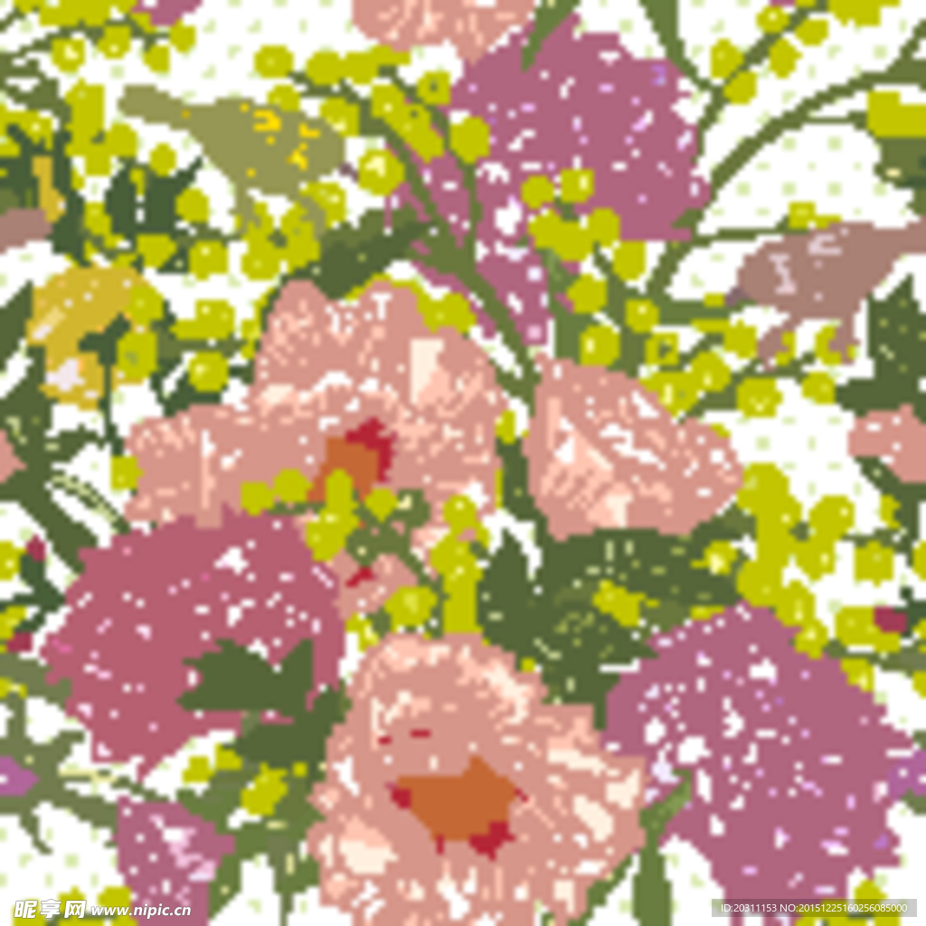 盛开花卉