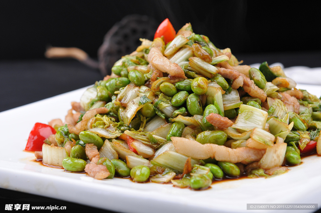 毛豆老肉丝