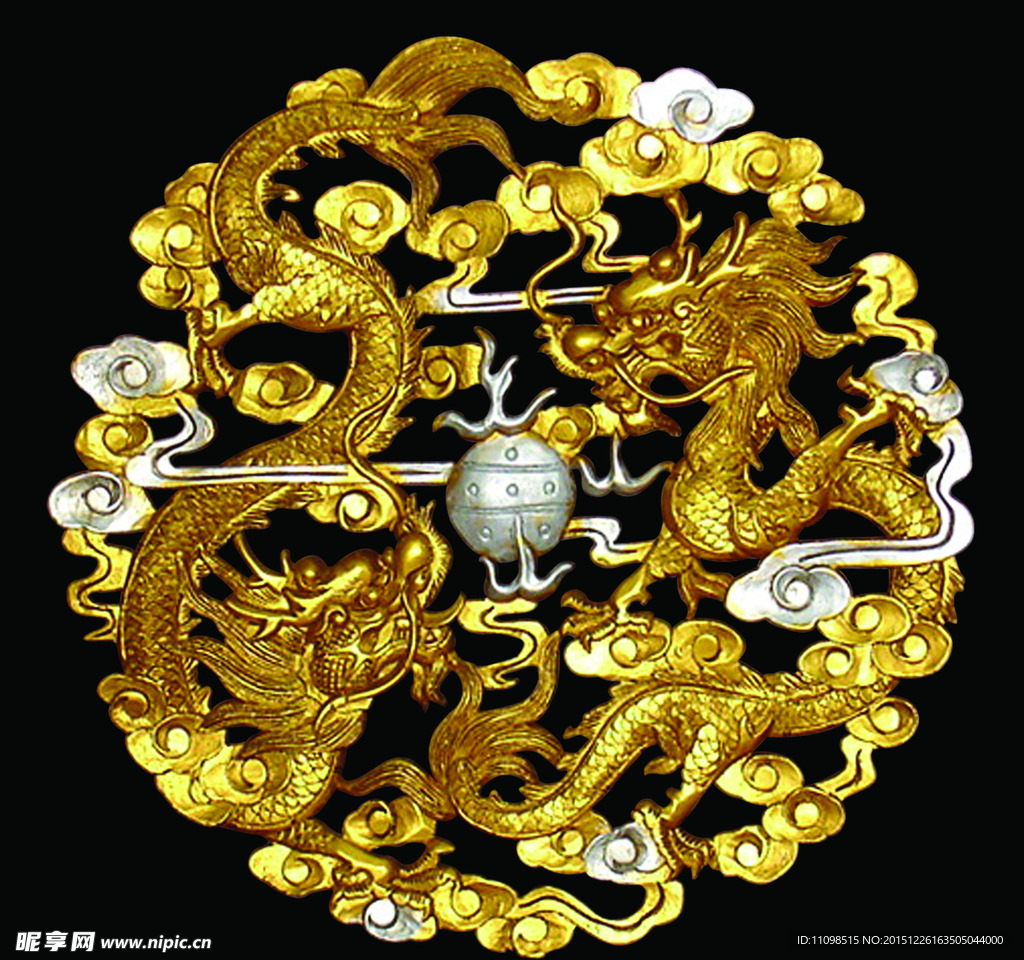 中国元素 双龙戏珠