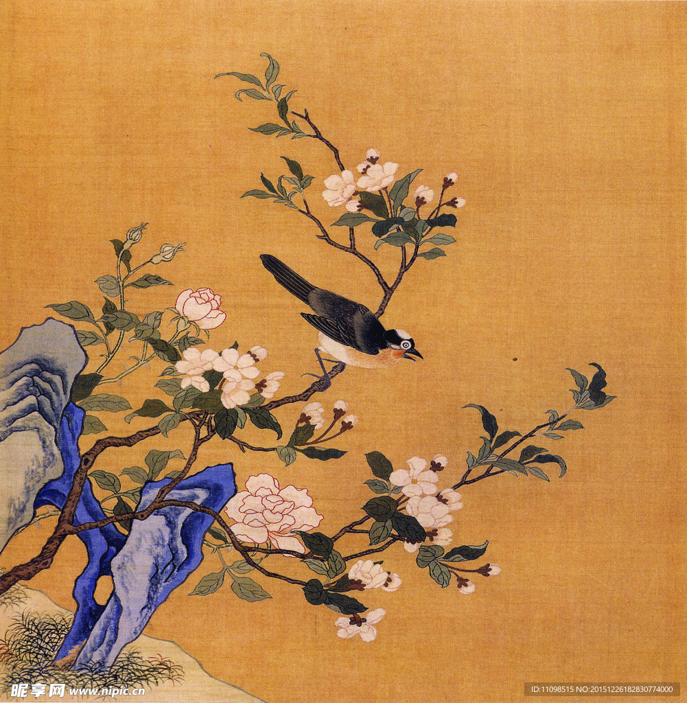 传统元素花鸟
