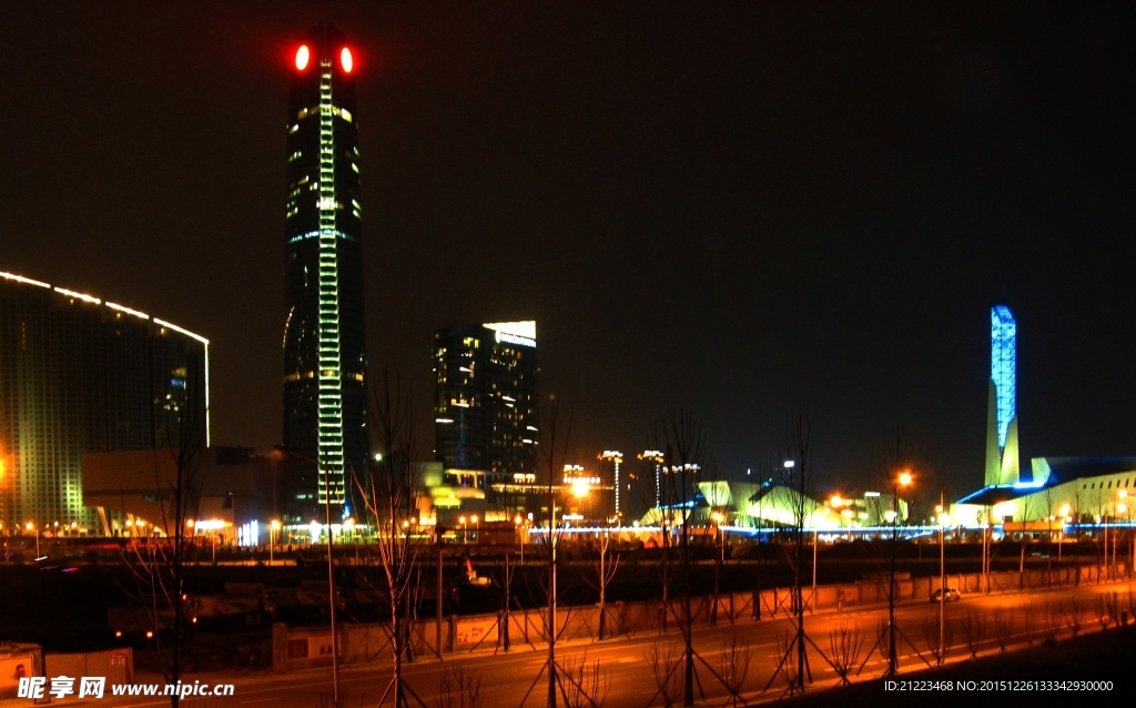 浏阳河入江口夜景