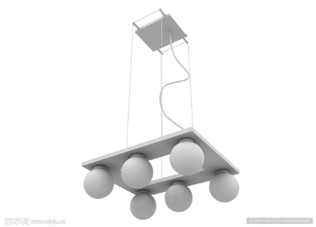 3D时尚吊灯模型设计