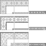 矢量瓷砖花纹图