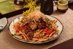 黑椒牛肉炒乌冬