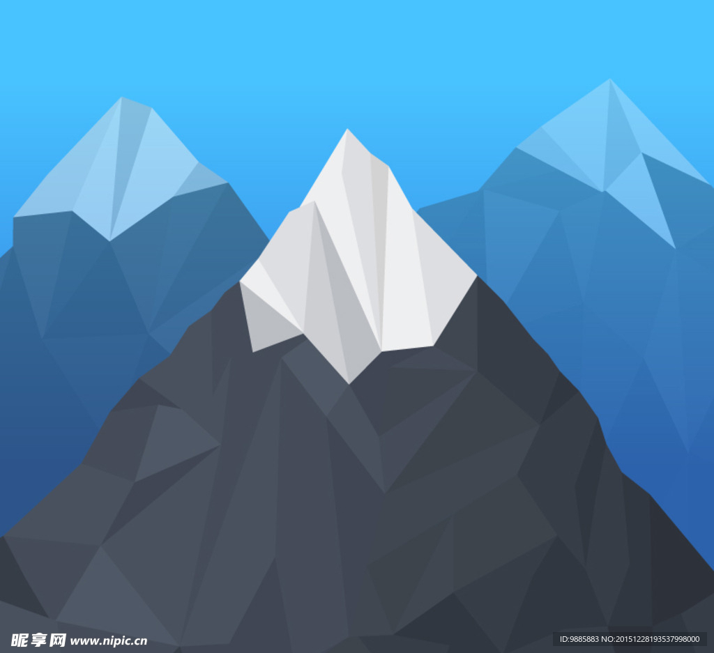 几何形雪山