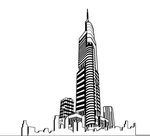 南京紫峰大厦线条图