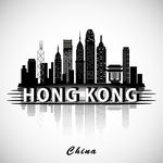 香港建筑群剪影矢量素材