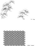 线描松枝青海波矢量EPS