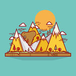 卡通山峰插画