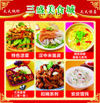 美食城室内价格展板