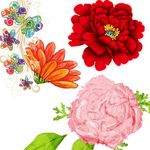 手绘花朵 牡丹