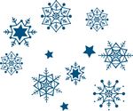 矢量 蓝色雪花