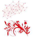 红色花纹 不规则
