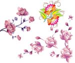 手绘粉色花朵