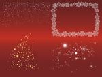白色花朵边框 圆形点点
