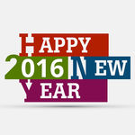 精致2016新年贺卡矢量素材