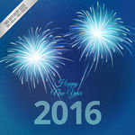 精致2016新年矢量贺卡素材