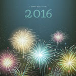 精致2016新年贺卡矢量素材