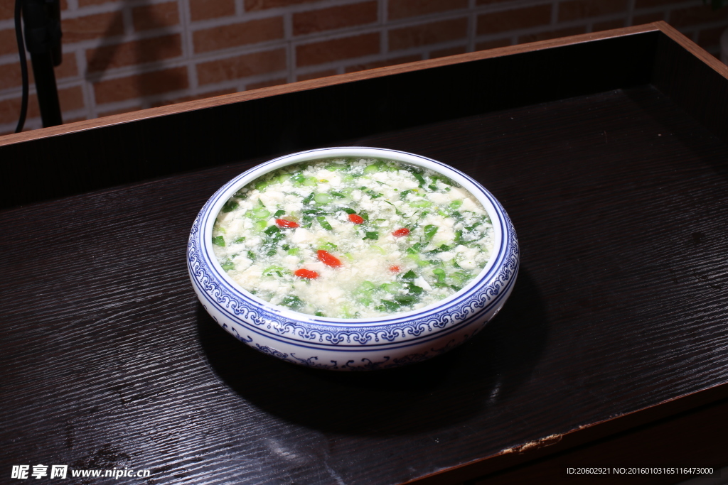 绿色茶豆花  豆花