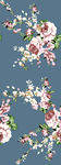蓝底大碎花群