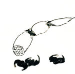 水墨 小品 莲藕