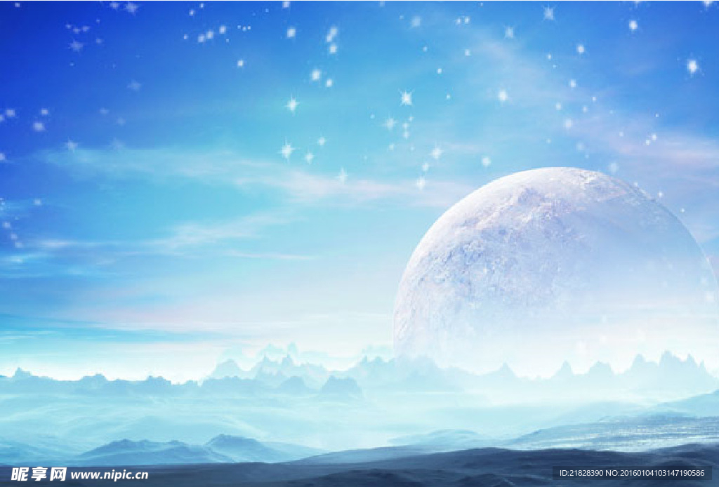 日月星辰背景图片
