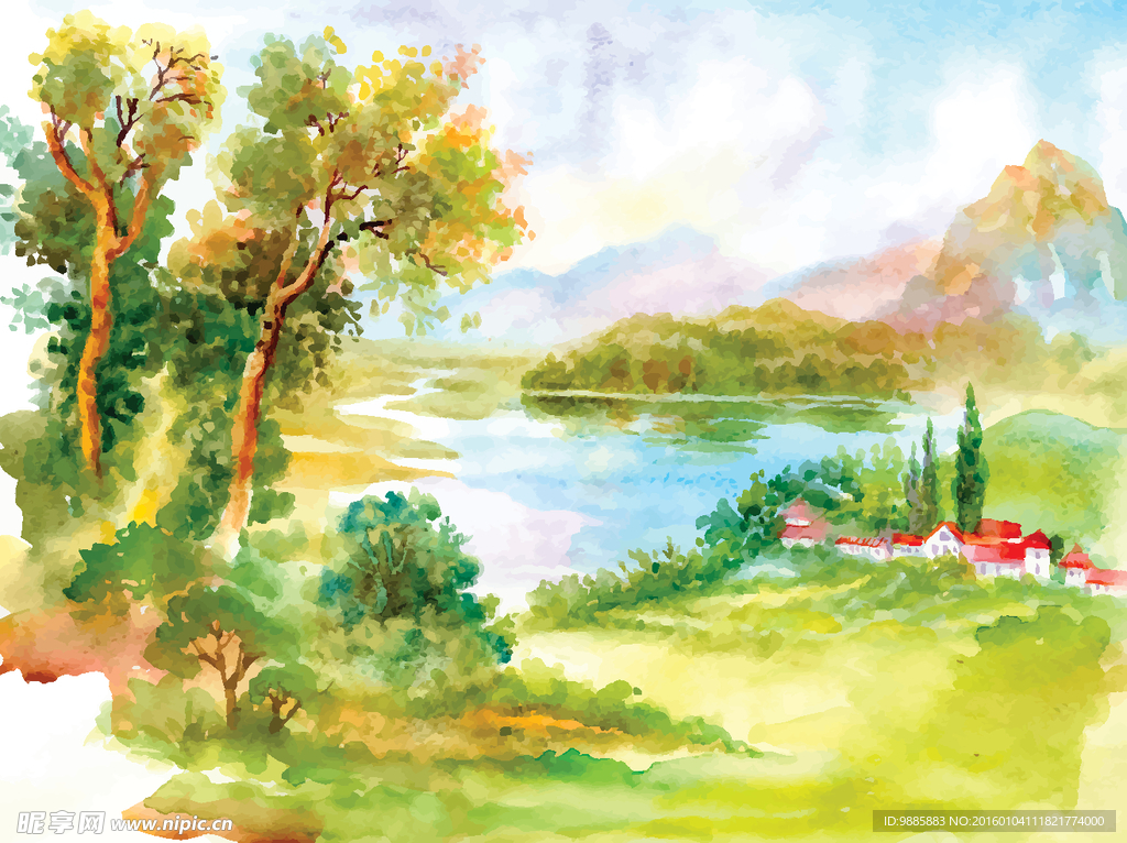 水彩风景画