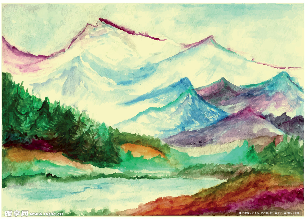 水彩风景画