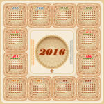 2016年日历月历