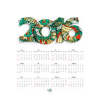 2016年简洁日历