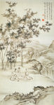高清 中式 工笔  山水