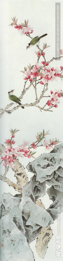高清 中式 工笔 花鸟