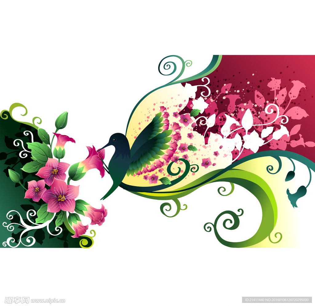 花鸟花纹