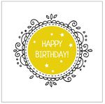 精美欧式生日快乐标签
