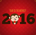 2016年可爱猴子贺卡