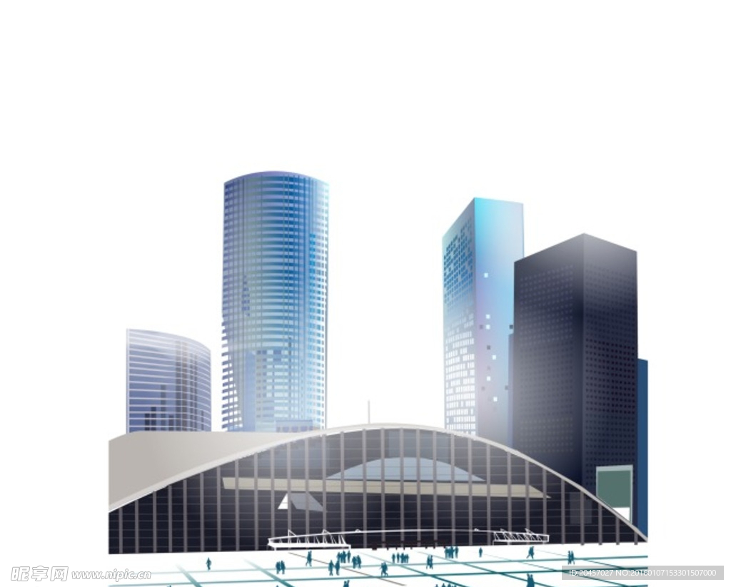 卡通现代城市模块