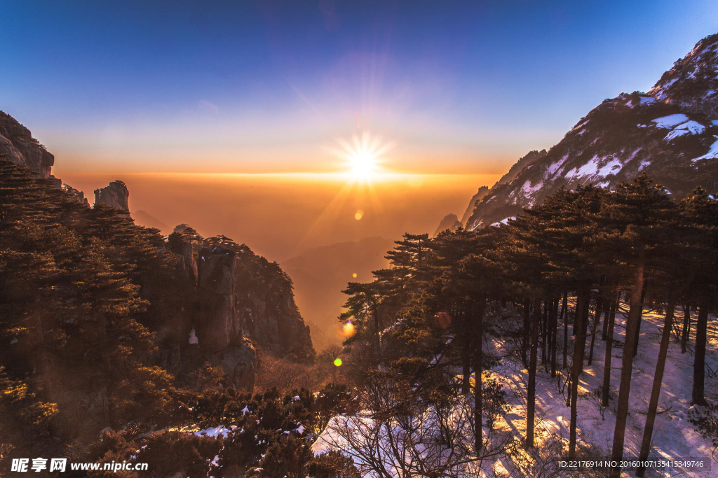 黄山日出