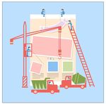 卡通建筑海报